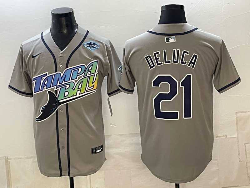 Men 2026 Tampa Bay Rays #21 Deluca grey Game Nike MLB Jersey 101602